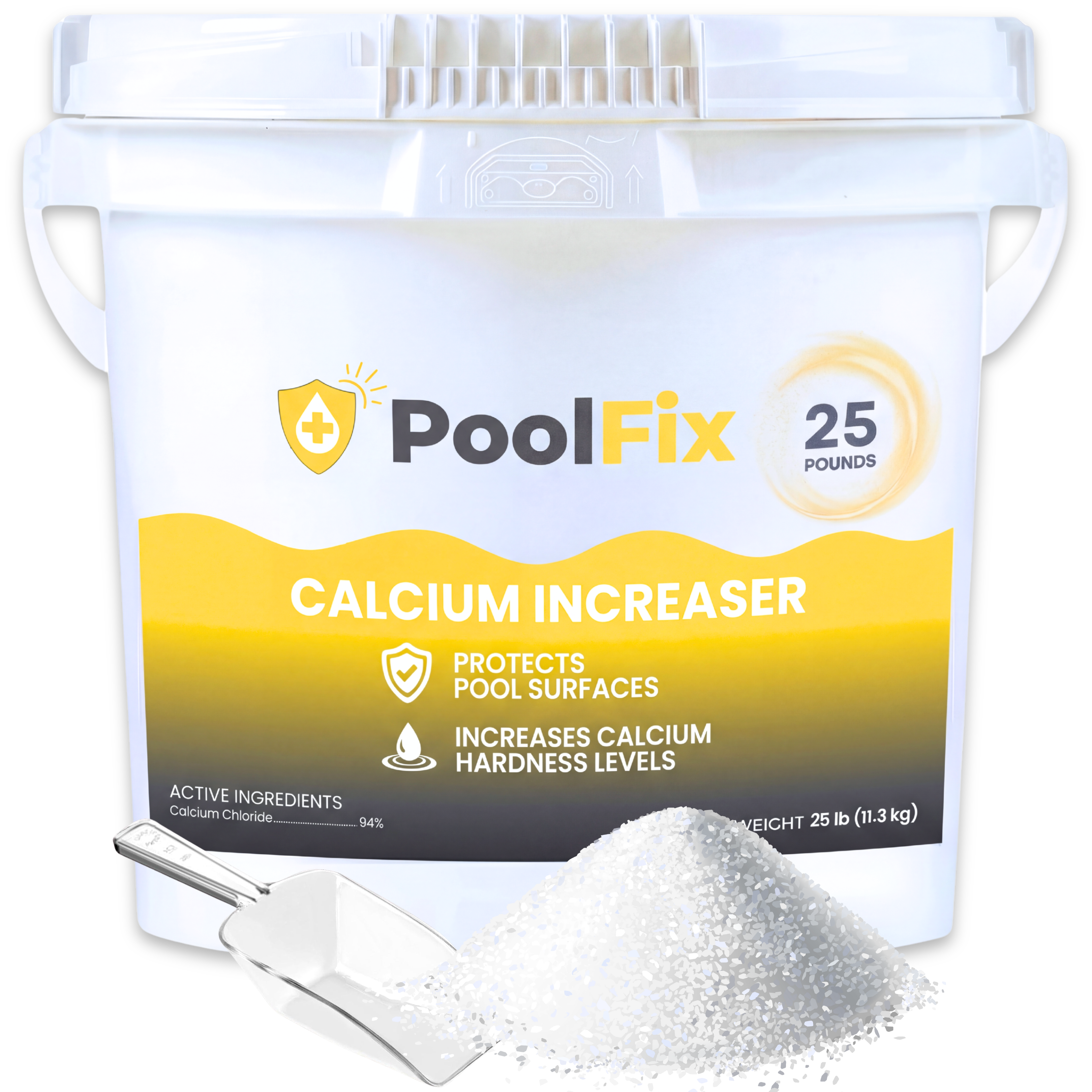 PoolFix Calcium Hardness Increaser – Fast-Acting 94% Calcium Chloride Formula for Balanced Water & Scale Prevention