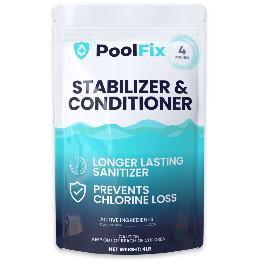 PoolFix Stabilizer & Conditioner - Cyanuric Acid for Pool Water Balance, Increase Chlorine Efficiency | Long-Lasting Chlorine Stabilizer