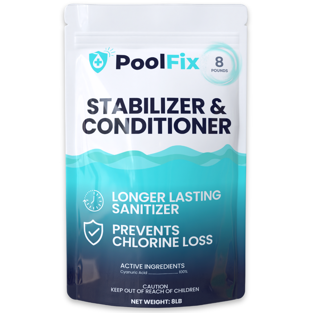 PoolFix Stabilizer & Conditioner - Cyanuric Acid for Pool Water Balance, Increase Chlorine Efficiency | Long-Lasting Chlorine Stabilizer