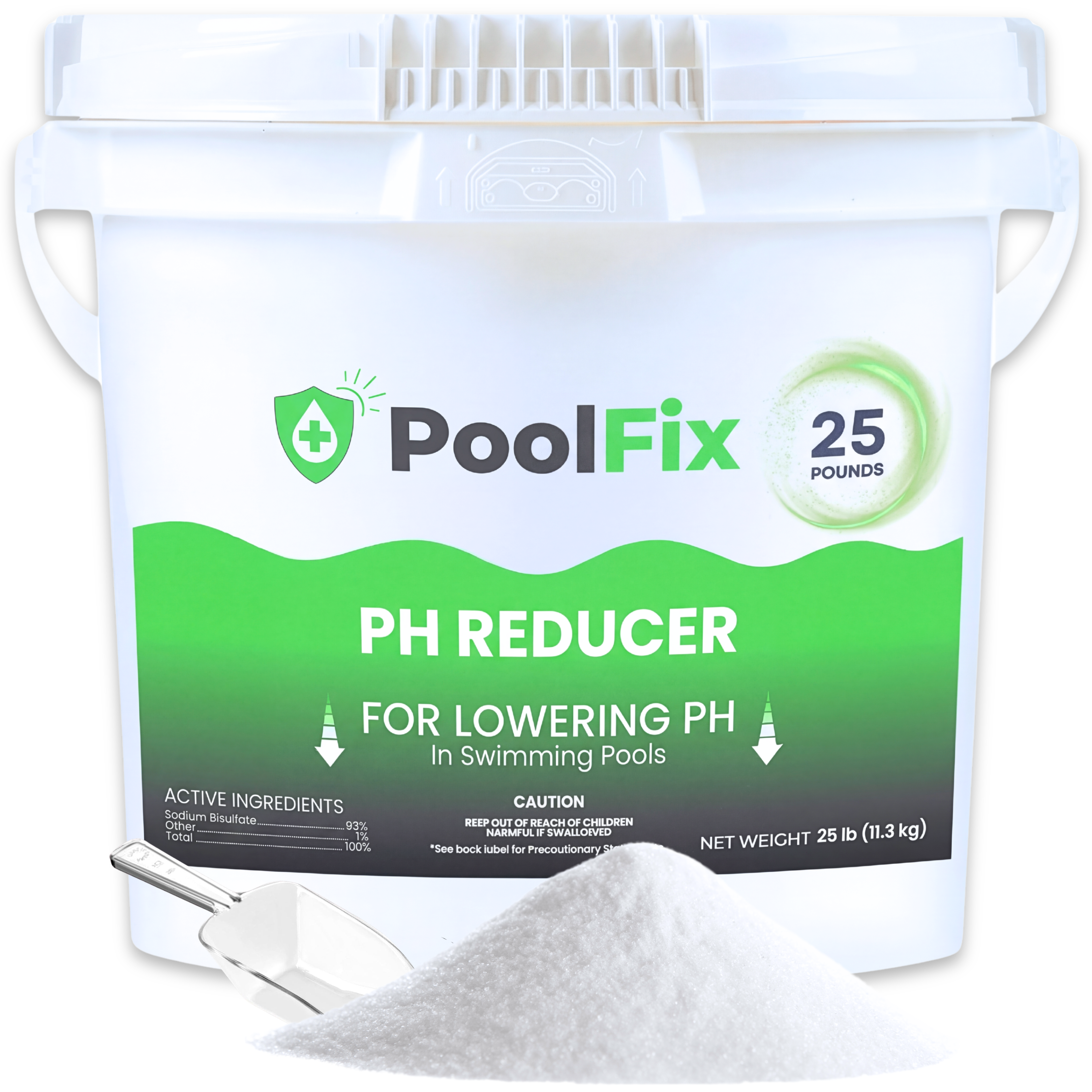 PoolFix PH Reducer for Pools – Sodium Bisulfate Dry Acid for Swimming Pools, Spas & Hot Tubs, Lowers pH and Alkalinity, Prevent Cloudy Water & Balance pH Levels
