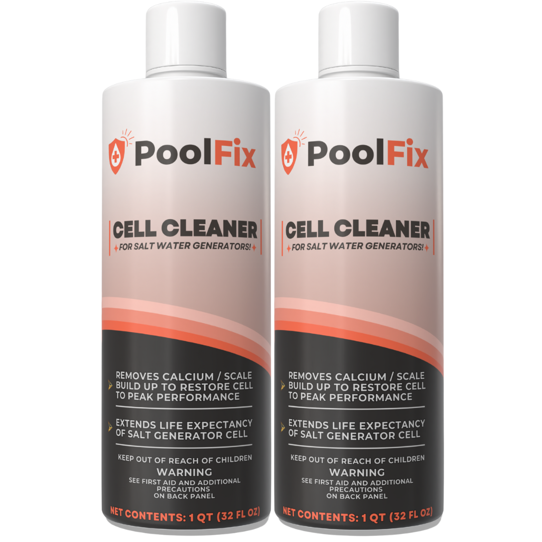 PoolFix Salt Cell Cleaner – 1 Quart Saltwater Pool Cleaning Solution – Removes Scale & Calcium Buildup, Maximizes Chlorine Generator Performance – Made in USA