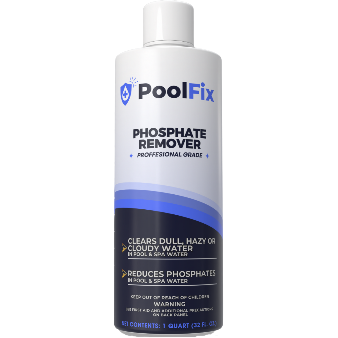 PoolFix Phosphate Remover – 1 Quart Reduces Phosphates for Cleaner, Clearer Water & Improved Pool Clarity | Professional Grade - 32 oz Bottle