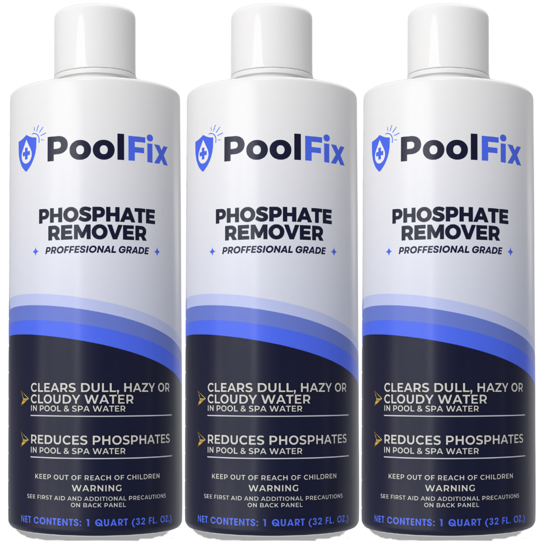 PoolFix Phosphate Remover – 1 Quart Reduces Phosphates for Cleaner, Clearer Water & Improved Pool Clarity | Professional Grade - 32 oz Bottle
