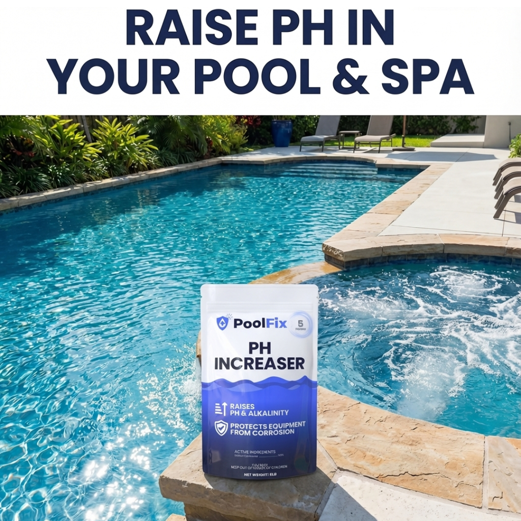 PoolFix pH Increaser for Swimming Pools – Pure Granular Soda Ash to Raise pH Up for Swimming Pools and Alkalinity Booster